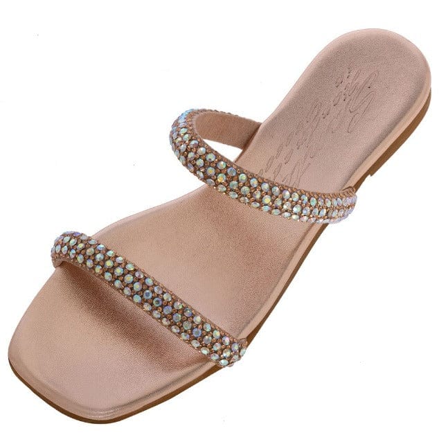 Γυναικεία φλατ σανδάλια Sante 23-319 ροζ χρυσό-La Scarpa Shoes Γυναικεία φλατ σανδάλια Sante 23-319 ροζ χρυσό FLAT SANDALS SANTE