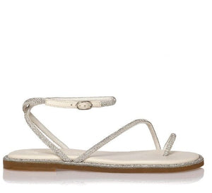 Γυναικεία φλατ σανδάλια Sante 23-324 off white-La Scarpa Shoes Γυναικεία φλατ σανδάλια Sante 23-324 off white FLAT SANDALS SANTE