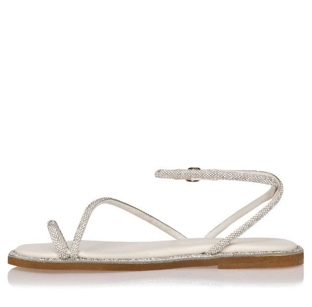 Γυναικεία φλατ σανδάλια Sante 23-324 off white-La Scarpa Shoes Γυναικεία φλατ σανδάλια Sante 23-324 off white FLAT SANDALS SANTE