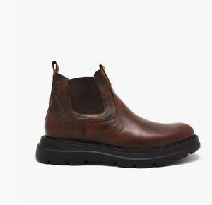 Ανδρικά δερμάτινα μποτάκια Damiani 4101 καφέ SMALL MEN BOOTS Damiani