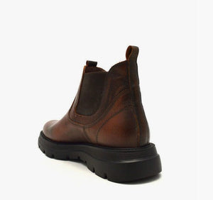 Ανδρικά δερμάτινα μποτάκια Damiani 4101 καφέ SMALL MEN BOOTS Damiani