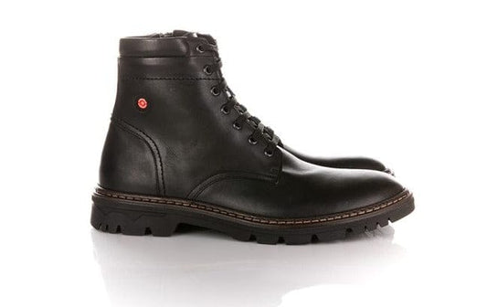 Ανδρικό δερμάτινο μποτάκι μαύρο Robinson 75423 SMALL MEN BOOTS ROBINSON