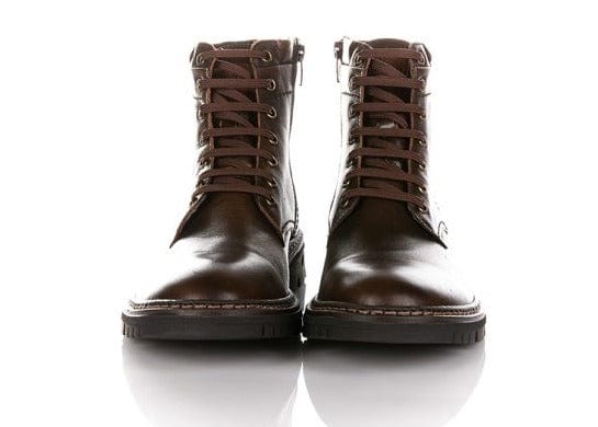 Ανδρικά δερμάτινα μποτάκια καφέ Robinson 75423 SMALL MEN BOOTS ROBINSON