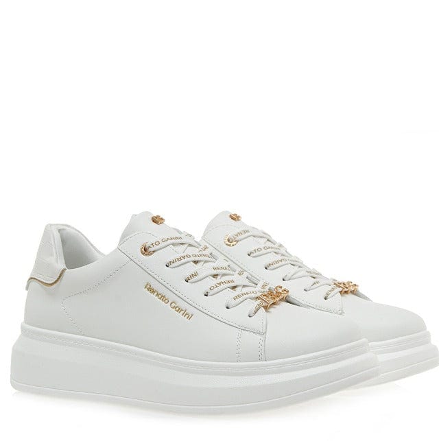 Γυναικεία sneakers λευκό πλατίνα λευκό κροκό 166-La Scarpa Shoes Γυναικεία sneakers λευκό πλατίνα λευκό κροκό 166 CASUAL TSAKIRIS MALLAS