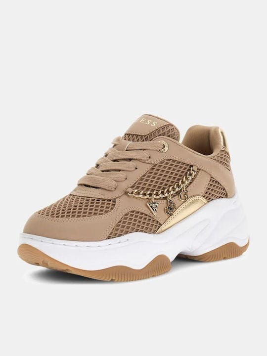Γυναικεία Sneakers Guess FLPHARELE12 μπεζ Γυναικεία Sneakers Guess FLPHARELE12 μπεζ CASUAL Guess shoes