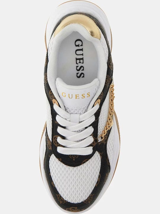 Γυναικεία Sneakers Guess FLPHARFAL12 λευκό/καφέ Γυναικεία Sneakers Guess FLPHARFAL12 λευκό/καφέ CASUAL Guess shoes