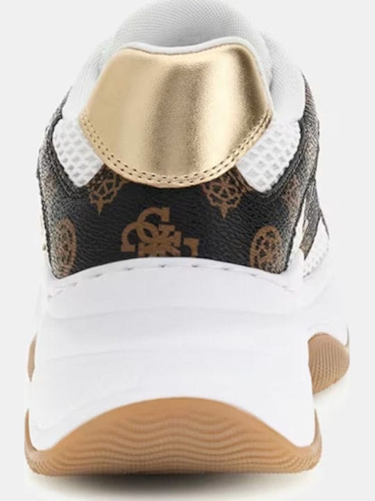 Γυναικεία Sneakers Guess FLPHARFAL12 λευκό/καφέ Γυναικεία Sneakers Guess FLPHARFAL12 λευκό/καφέ CASUAL Guess shoes