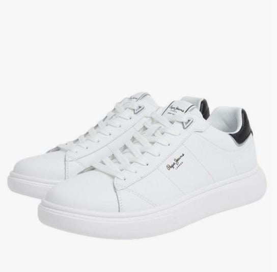 Ανδρικά sneakers pms30981 eaton part  λευκό-La Scarpa Shoes Ανδρικά sneakers pms30981 eaton part  λευκό MEN CASUAL PEPE JEANS