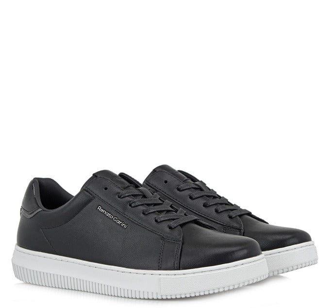 Ανδρικά sneakers Renato Garini  015 βερνι μαύρο μαύρο ατσάλι-La Scarpa Shoes Ανδρικά sneakers Renato Garini  015 βερνι μαύρο μαύρο ατσάλι MEN CASUAL La Scarpa Shoes