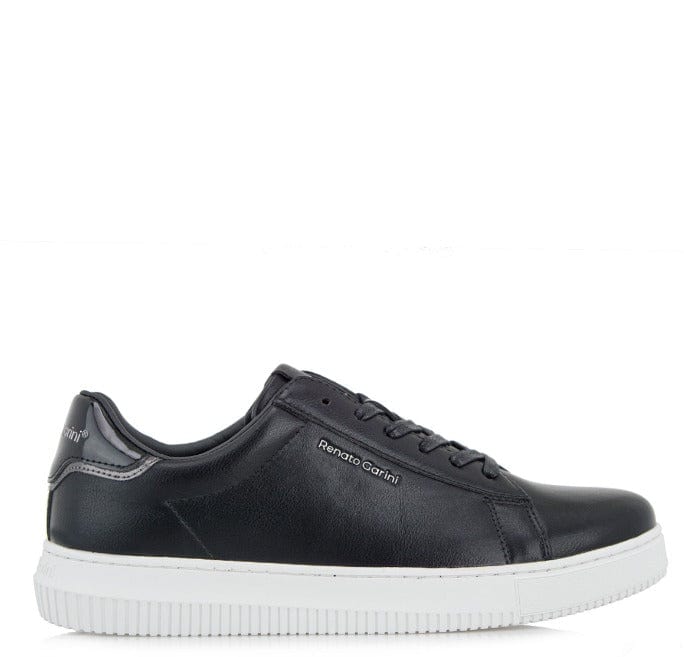Ανδρικά sneakers Renato Garini  015 βερνι μαύρο μαύρο ατσάλι-La Scarpa Shoes Ανδρικά sneakers Renato Garini  015 βερνι μαύρο μαύρο ατσάλι MEN CASUAL La Scarpa Shoes