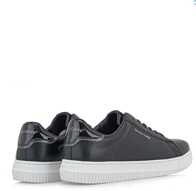 Ανδρικά sneakers Renato Garini  015 βερνι μαύρο μαύρο ατσάλι-La Scarpa Shoes Ανδρικά sneakers Renato Garini  015 βερνι μαύρο μαύρο ατσάλι MEN CASUAL La Scarpa Shoes
