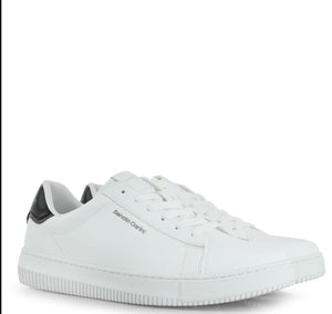 Ανδρικά sneakers Renato Garini 015 λευκό ατσάλι μαύρο βερνι-La Scarpa Shoes Ανδρικά sneakers Renato Garini 015 λευκό ατσάλι μαύρο βερνι MEN CASUAL TSAKIRIS MALLAS MEN