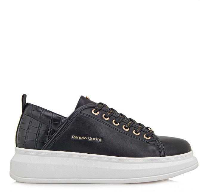 Γυναικεία sneakers Renato Garini 016 μαύρο κροκό-La Scarpa Shoes Γυναικεία sneakers Renato Garini 016 μαύρο κροκό CASUAL TSAKIRIS MALLAS
