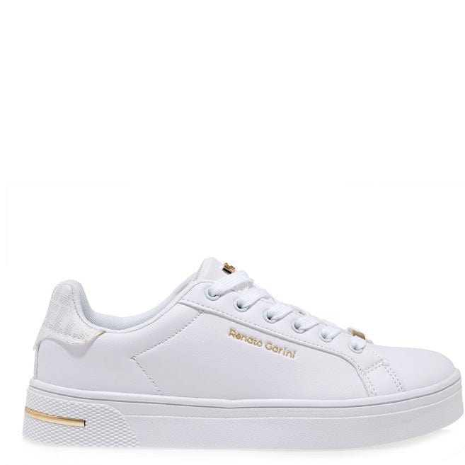 Γυναικεία sneakers Renato Garini 032 λευκό πλατίνα  στάμπα-La Scarpa Shoes Γυναικεία sneakers Renato Garini 032 λευκό πλατίνα  στάμπα CASUAL TSAKIRIS MALLAS