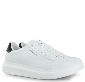 Ανδρικά sneakers Renato Garini 251 λευκό ατσάλι μαύρο βερνι-La Scarpa Shoes Ανδρικά sneakers Renato Garini 251 λευκό ατσάλι μαύρο βερνι MEN CASUAL TSAKIRIS MALLAS MEN