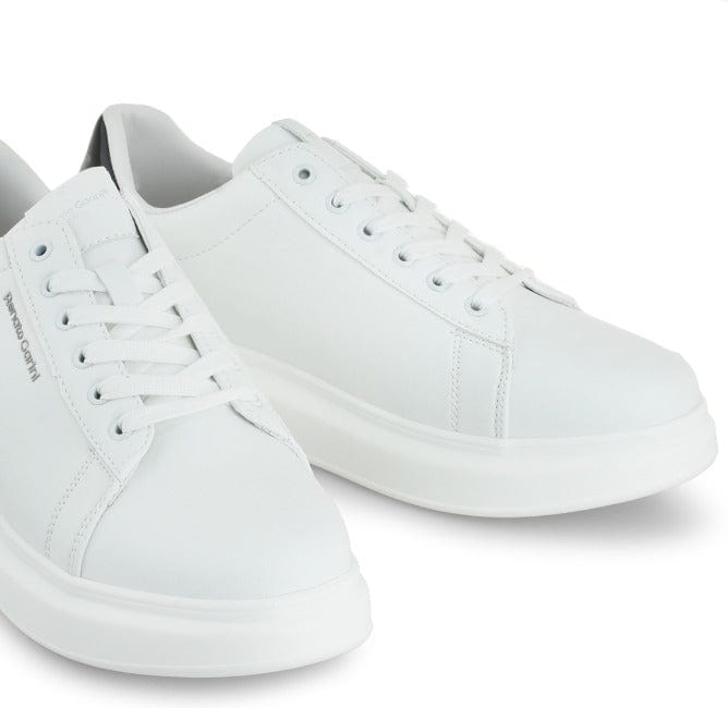 Ανδρικά sneakers Renato Garini 251 λευκό ατσάλι μαύρο βερνι-La Scarpa Shoes Ανδρικά sneakers Renato Garini 251 λευκό ατσάλι μαύρο βερνι MEN CASUAL TSAKIRIS MALLAS MEN