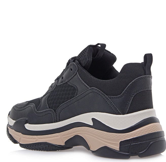 Γυναικεία sneakers Renato Garini 703 μαύρο μπεζ-La Scarpa Shoes Γυναικεία sneakers Renato Garini 703 μαύρο μπεζ CASUAL TSAKIRIS MALLAS