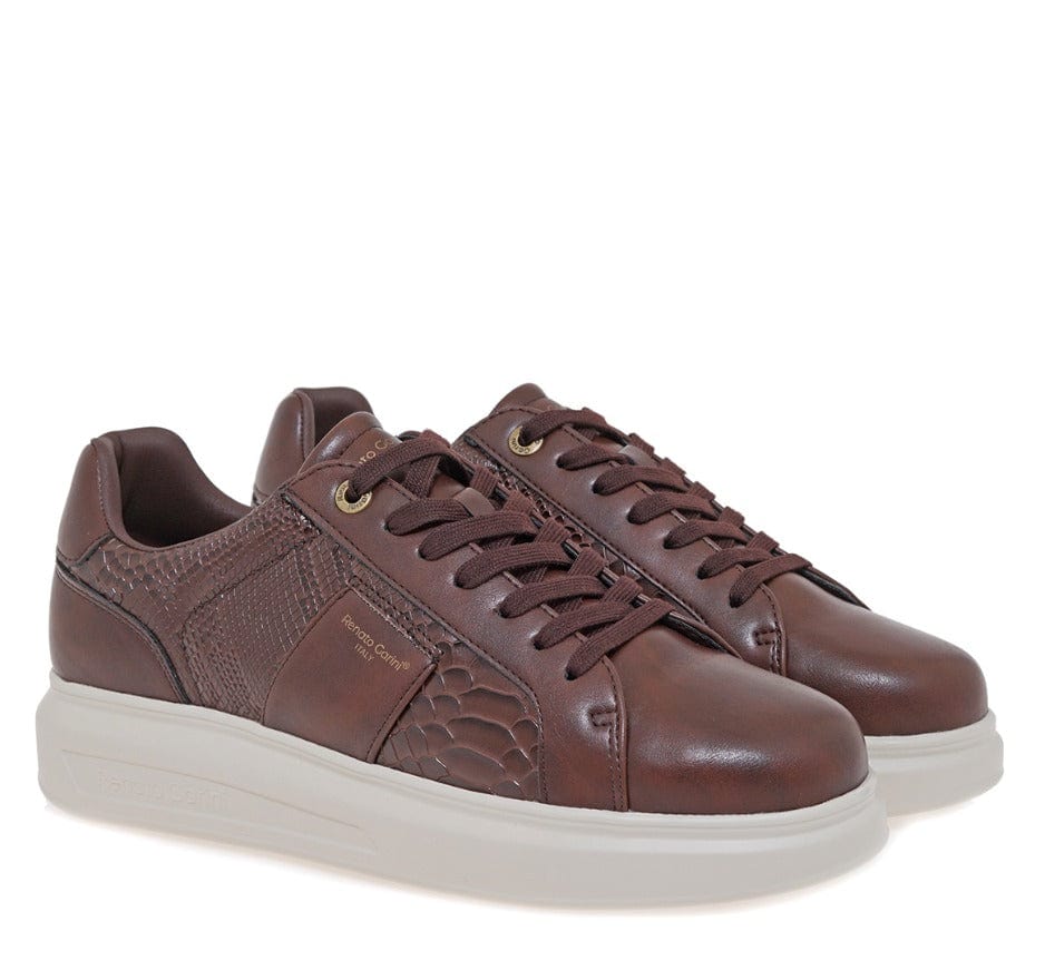 Ανδρικά Sneakers Renato Garini 963 καφέ φίδι Ανδρικά Sneakers Renato Garini 963 καφέ φίδι MEN CASUAL TSAKIRIS MALLAS MEN