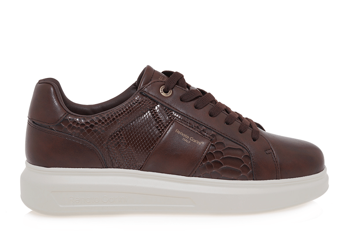 Ανδρικά Sneakers Renato Garini 963 καφέ φίδι Ανδρικά Sneakers Renato Garini 963 καφέ φίδι MEN CASUAL TSAKIRIS MALLAS MEN