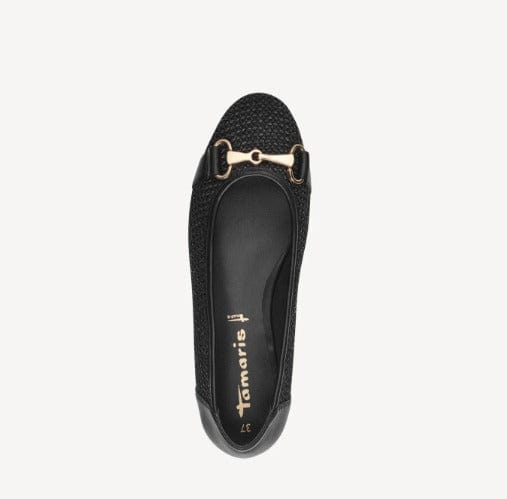 Γυναικείες μπαλαρίνες Tamaris 1-22112-42 μαύρο -La Scarpa Shoes Γυναικείες μπαλαρίνες Tamaris 1-22112-42 μαύρο BALLARINAS TAMARIS