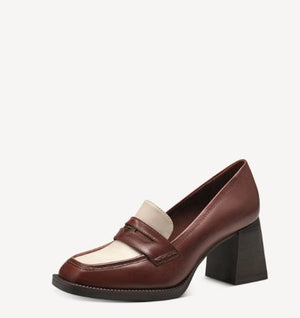 Γυναικείες γόβες Tamaris  1-24429-41 cognac combo-La Scarpa Shoes Γυναικείες γόβες Tamaris  1-24429-41 cognac combo HEELS TAMARIS