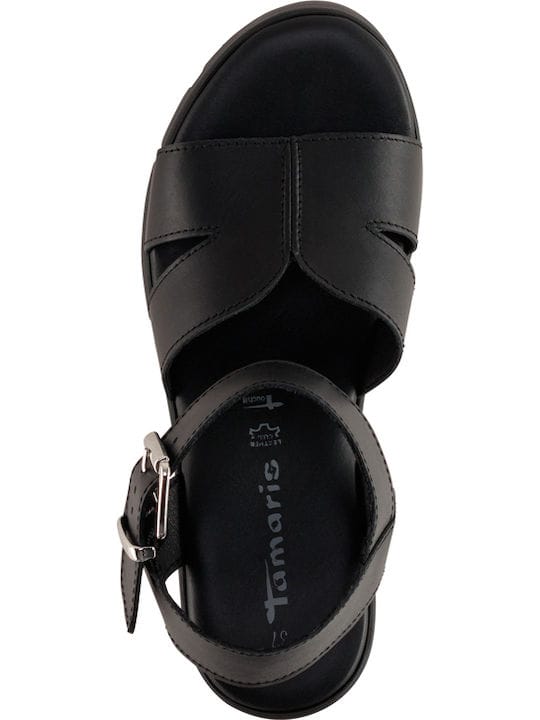 Γυναικεία πέδιλα πλατφόρμα μαύρο Tamaris 1-28722 Γυναικεία πέδιλα πλατφόρμα μαύρο Tamaris 1-28722 SANDALS TAMARIS
