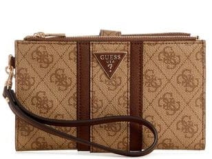 Γυναικείο πορτοφόλι Guess Latte logo brown WALLETS Guess