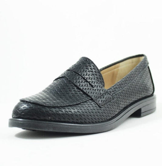 Γυναικεία loafers Zizel  914 μαύρο ψάθα WOMEN MOCASSINS La Scarpa Shoes