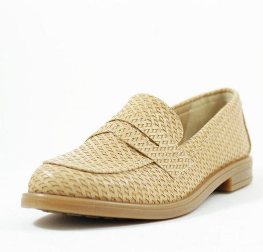 Γυναικεία loafers Zizel 914 μπεζ ψάθα WOMEN MOCASSINS La Scarpa Shoes