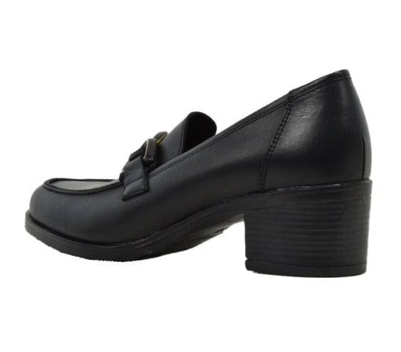 Γυναικεία μοκασίνια μαύρο δέρμα 0462 WOMEN MOCASSINS RAGAZZA