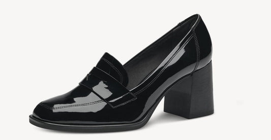 Γυναικεία μοκασίνια Tamaris black patent 1-24438-41 WOMEN MOCASSINS TAMARIS