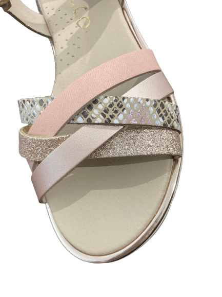 Παιδικά πέδιλα A30183S1 χαλκός-La Scarpa Shoes Παιδικά πέδιλα A30183S1 χαλκός GIRLS RICCO MONDO