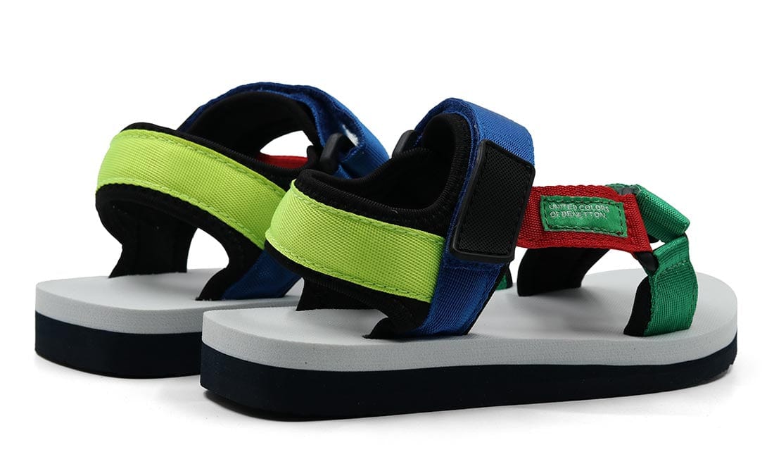 United Colors Of Benetton Reef multi sandals Black/Yellow BOYS UNITED COLORS OF BENETTON