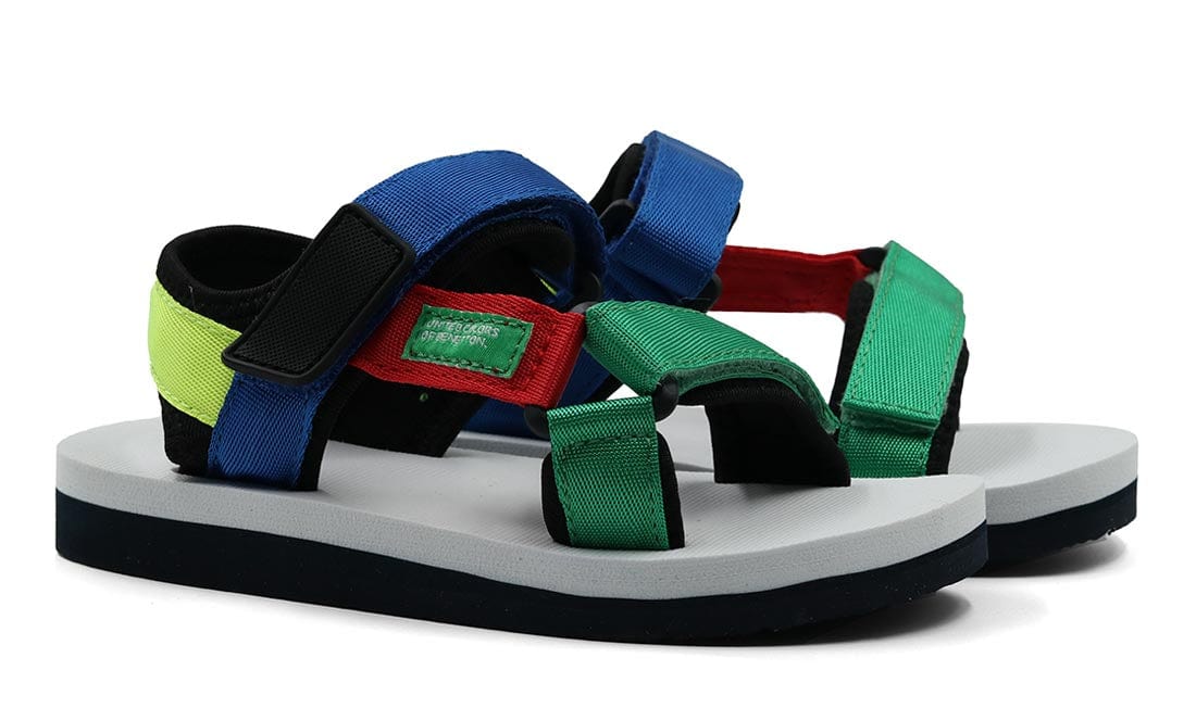 United Colors Of Benetton Reef multi sandals Black/Yellow BOYS UNITED COLORS OF BENETTON