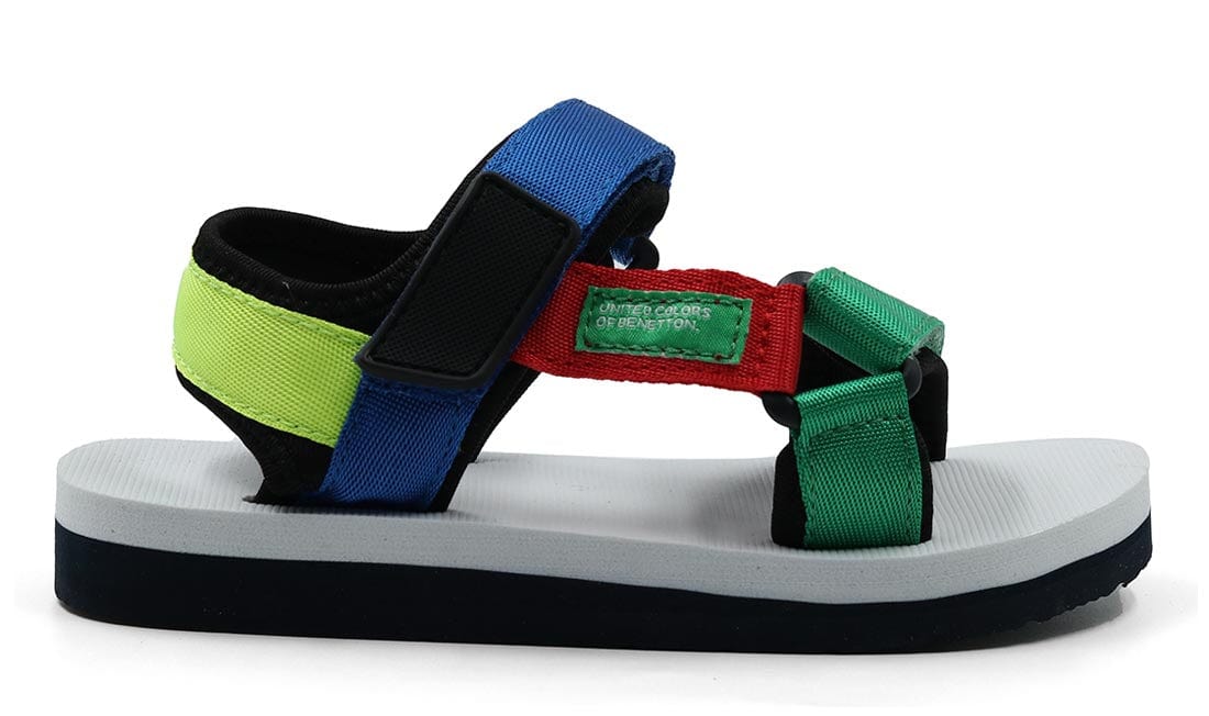 United Colors Of Benetton Reef multi sandals Black/Yellow BOYS UNITED COLORS OF BENETTON