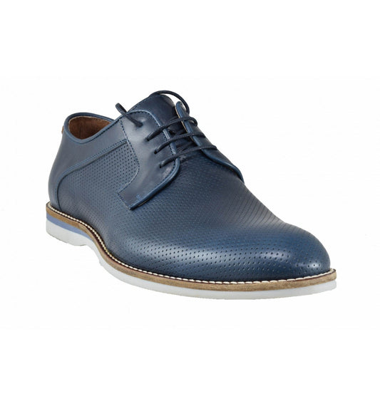 Ανδρικά δερμάτινα παπούτσια Damiani 2800  μπλε-La Scarpa Shoes Ανδρικά δερμάτινα παπούτσια Damiani 2800  μπλε MEN CASUAL Damiani