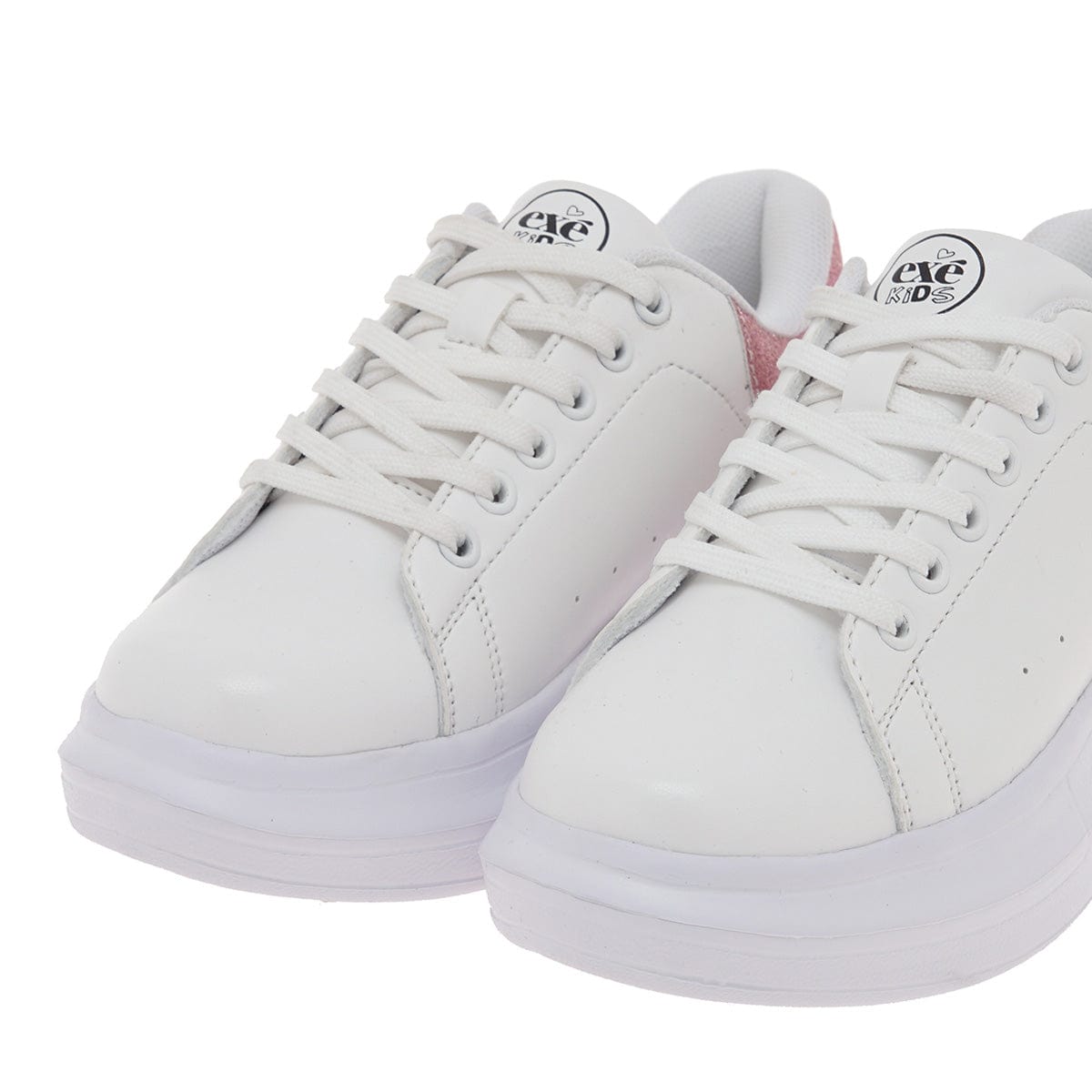 Exe kids sneakers λευκό ροζ glitter  701-La Scarpa Shoes Exe kids sneakers λευκό ροζ glitter  701 GIRLS EXE KIDS