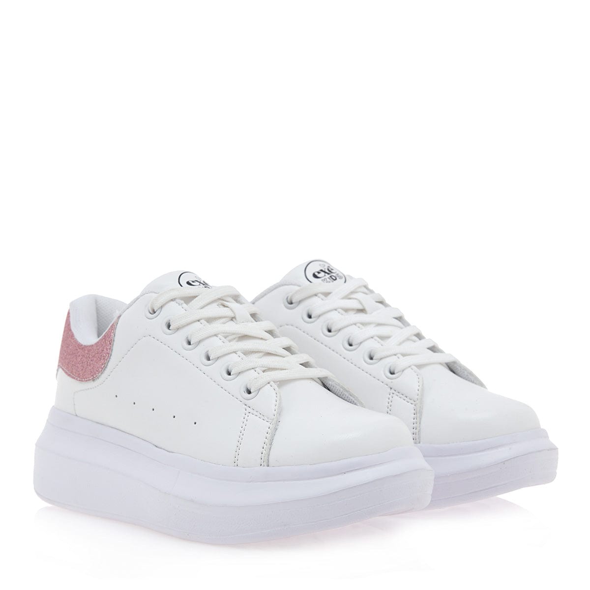 Exe kids sneakers λευκό ροζ glitter  701-La Scarpa Shoes Exe kids sneakers λευκό ροζ glitter  701 GIRLS EXE KIDS