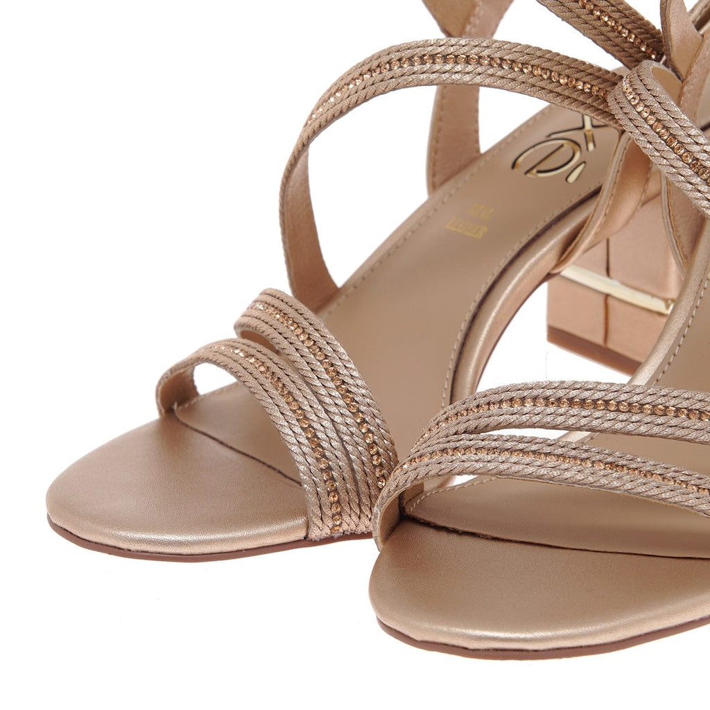 Γυναικεία πέδιλα Exe Penny 282 ροζ χρυσό-La Scarpa Shoes Γυναικεία πέδιλα Exe Penny 282 ροζ χρυσό SANDALS TSAKIRIS MALLAS