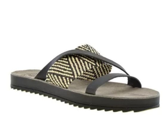 Fantasy sandals  s8021 black macrame FLAT SANDALS FANTASY SANDALS