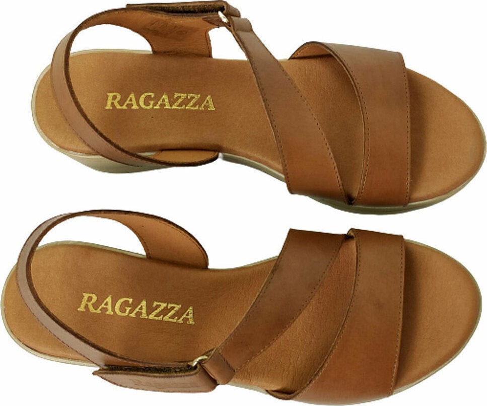 Ragazza 0315 tabac FLAT SANDALS RAGAZZA