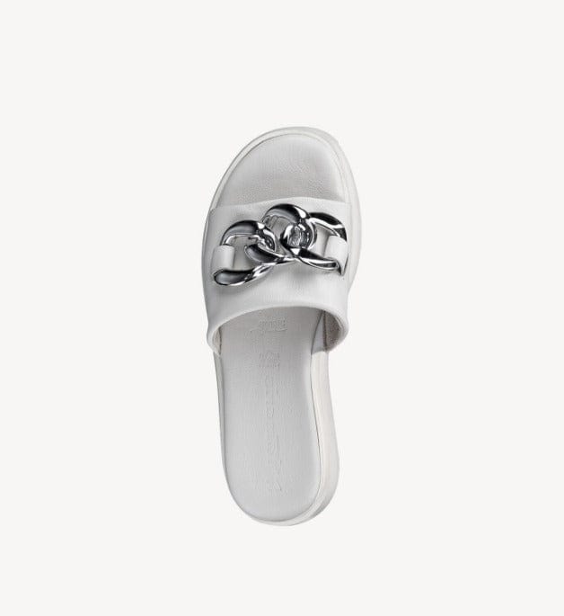 Γυναικεία Flatforms Tamaris 1-27215-20 λευκό -La Scarpa Shoes Γυναικεία Flatforms Tamaris 1-27215-20 λευκό FLAT SANDALS TAMARIS
