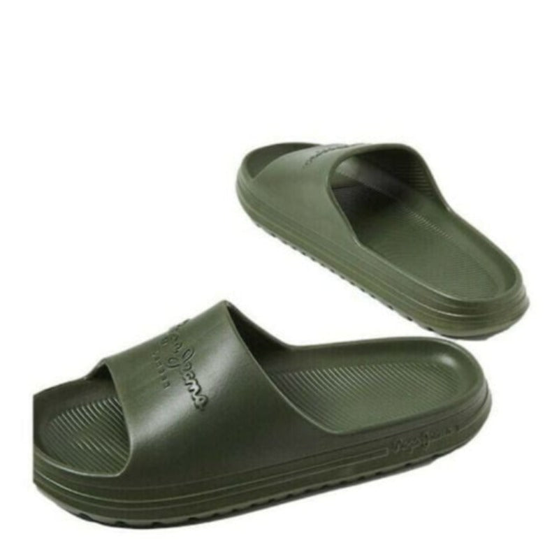 Ανδρικές Pepe Jeans slides PMS70119 χακί-La Scarpa Shoes Ανδρικές Pepe Jeans slides PMS70119 χακί La Scarpa Shoes
