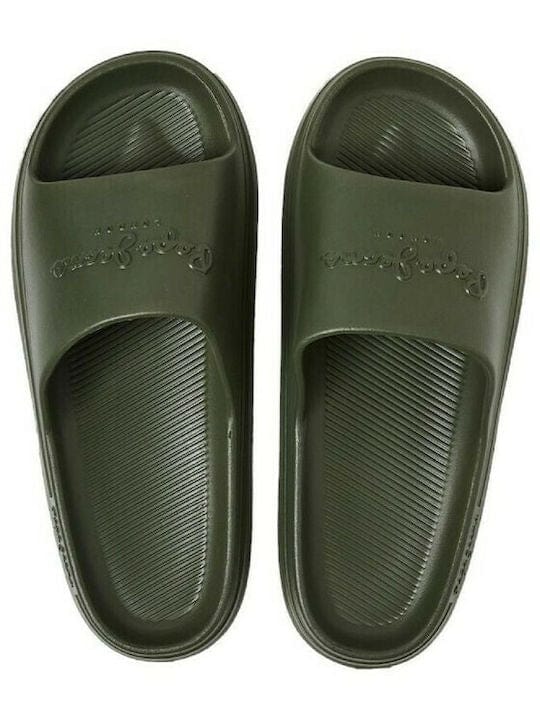 Ανδρικές Pepe Jeans slides PMS70119 χακί-La Scarpa Shoes Ανδρικές Pepe Jeans slides PMS70119 χακί La Scarpa Shoes