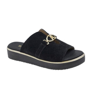 Γυναικεία πέδιλα  Ragazza 01188 μαύρο-La Scarpa Shoes Γυναικεία πέδιλα  Ragazza 01188 μαύρο FLAT SANDALS RAGAZZA