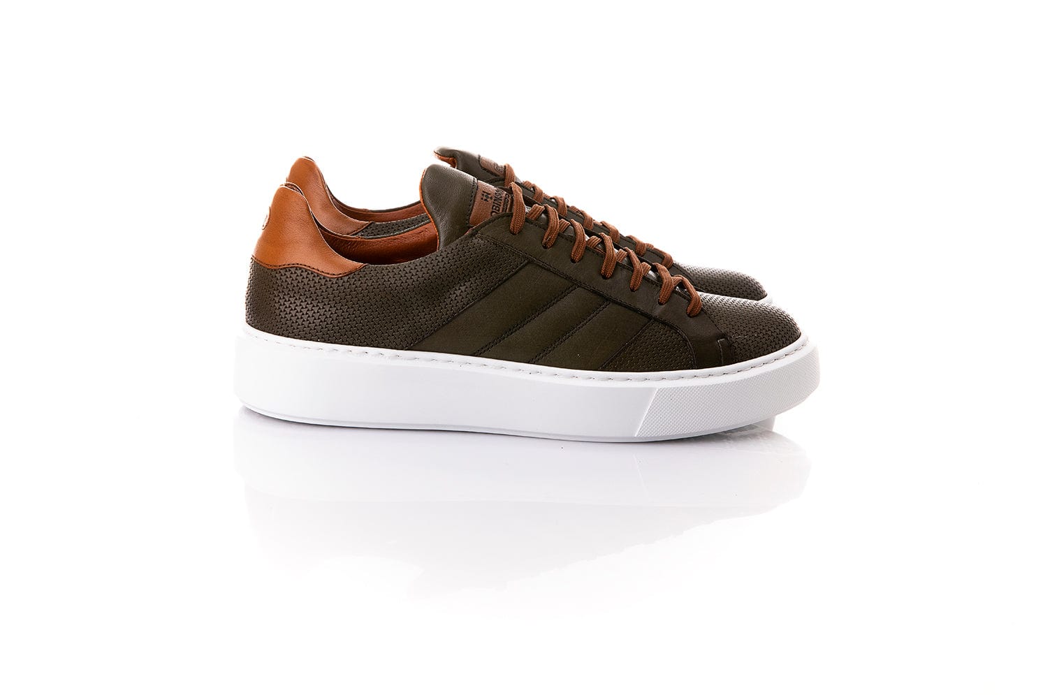 Ανδρικό Δερμάτινο Παπούτσι Robinson 69102 χακί-La Scarpa Shoes Ανδρικό Δερμάτινο Παπούτσι Robinson 69102 χακί MEN CASUAL ROBINSON