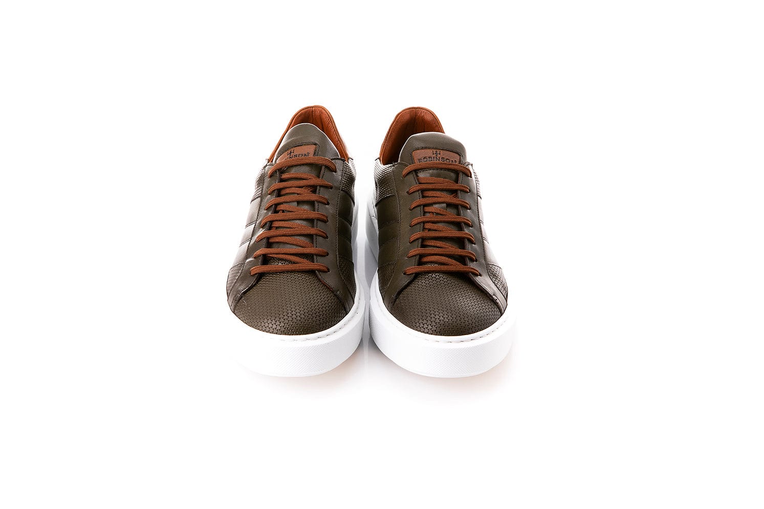 Ανδρικό Δερμάτινο Παπούτσι Robinson 69102 χακί-La Scarpa Shoes Ανδρικό Δερμάτινο Παπούτσι Robinson 69102 χακί MEN CASUAL ROBINSON