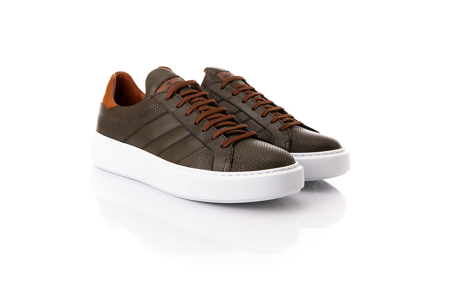 Ανδρικό Δερμάτινο Παπούτσι Robinson 69102 χακί-La Scarpa Shoes Ανδρικό Δερμάτινο Παπούτσι Robinson 69102 χακί MEN CASUAL ROBINSON