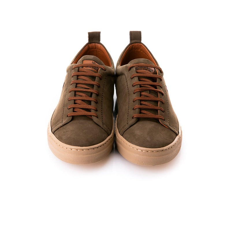 Ανδρικό Δερμάτινο Παπούτσι Robinson #69427 χακί-La Scarpa Shoes Ανδρικό Δερμάτινο Παπούτσι Robinson #69427 χακί MEN CASUAL ROBINSON