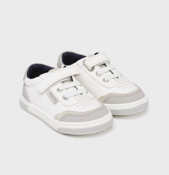 Sneakers Mayoral 41474 λευκό - γκρι-La Scarpa Shoes Sneakers Mayoral 41474 λευκό - γκρι BOYS MAYORAL